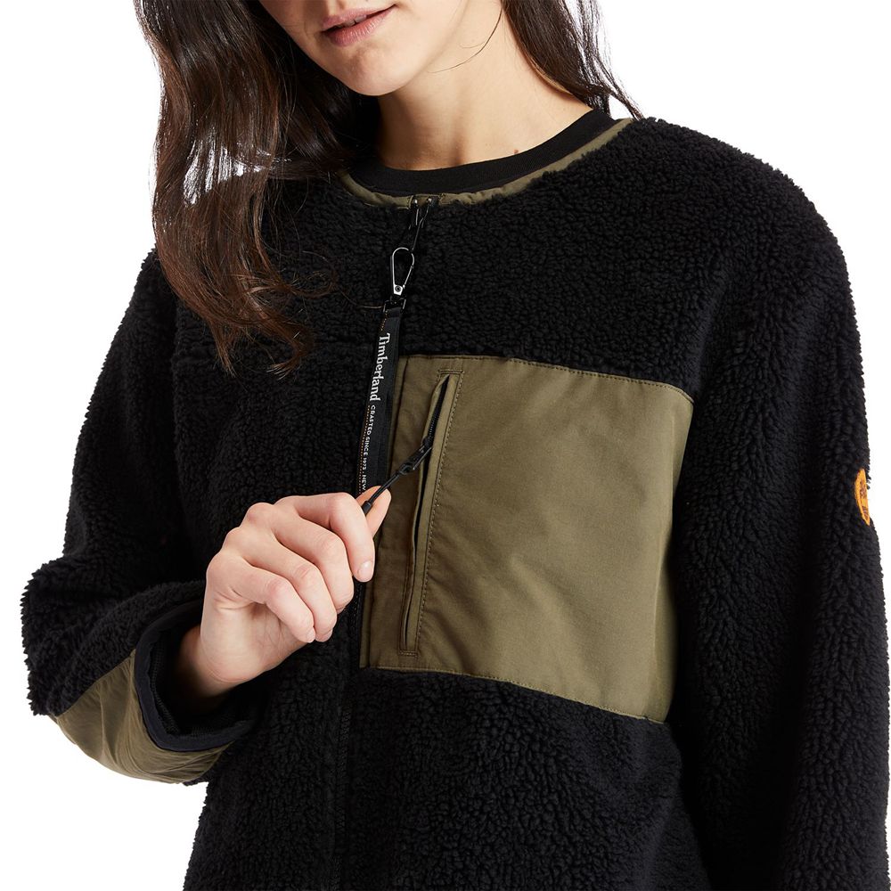 Jaqueta Feminino - Timberland Long Fleece - KIPYV6284 - Pretas